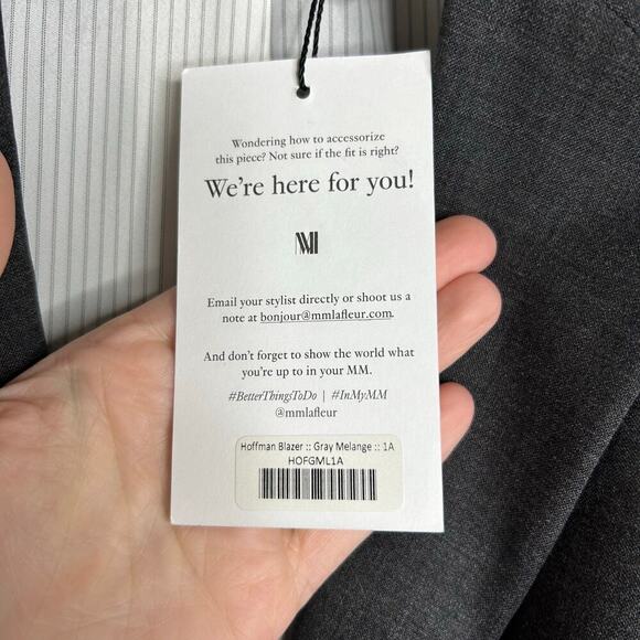 NWT MM Lafleur Hoffman Blazer Wool Gray Women’s 1X Corpcore Professional Career - Picture 7 of 11